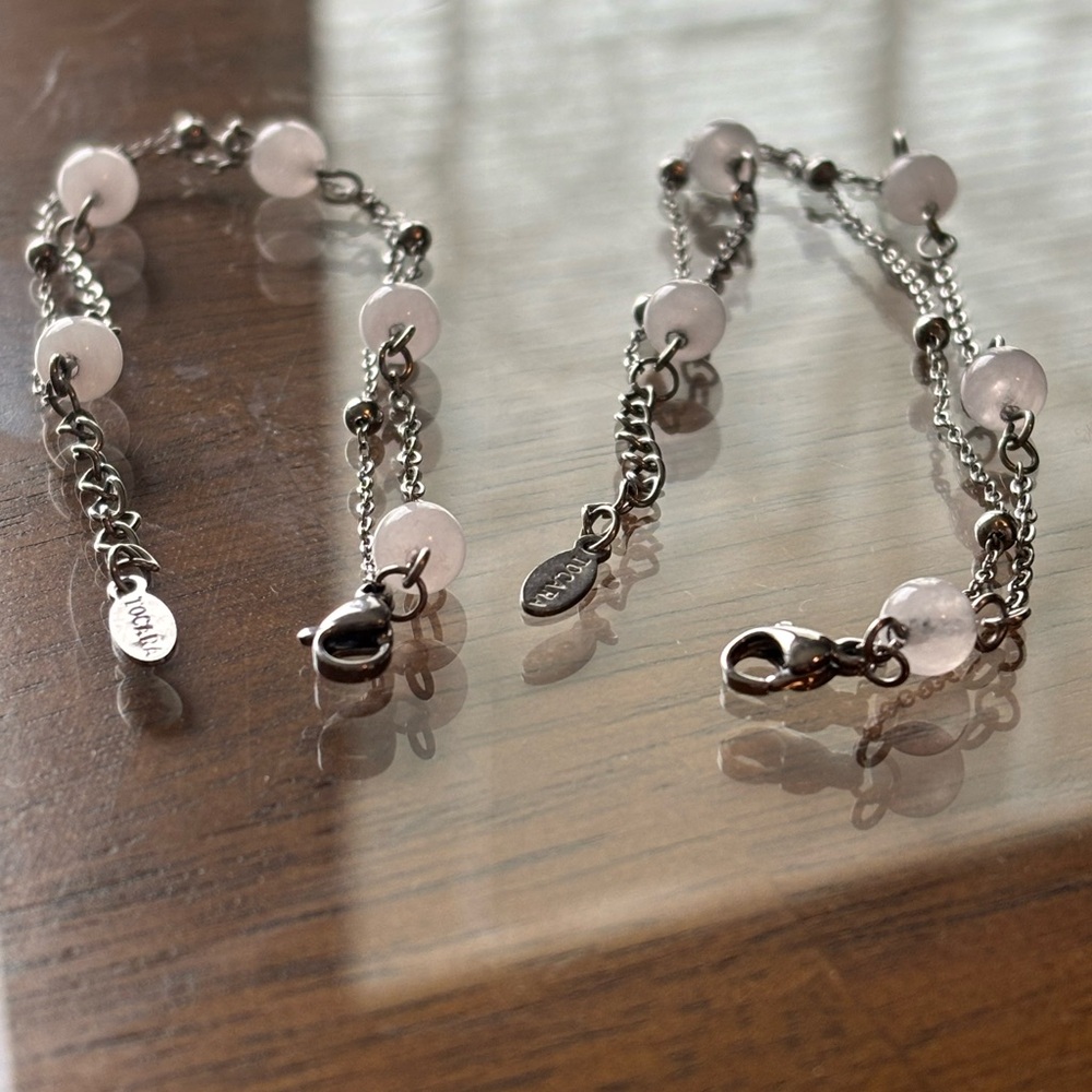 Tocara rose quartz bracelet (two for sale)
